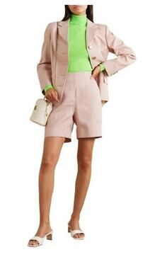 Alexa Chung High Waisted Plaid Womens Long Shorts US 6